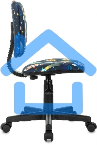 Кресло детское Бюрократ CH-204NX темно-синий, космонавт, крестов. пластик