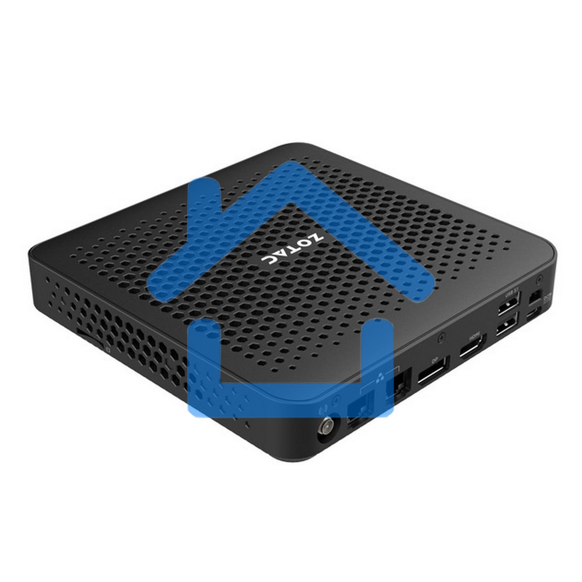 Мини ПК ZOTAC ZBOX MI668, Barebone, Intel i7-1360P, 2x DDR5-5200/4800 SODIMM, M.2 SSD SLOT, 2x GLAN, WIFI, BT, USBDRV, DP/HDMI, EU+UK PLUG 