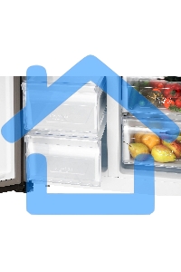 Холодильник HIBERG RFS-480DX NFB инвертер графитовый черный двухкамерный 271/165л морозилка сбоку Side-by-Side