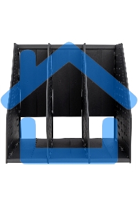 Лоток вертикальный Deli 78995DK-GREY 3 отд. складной для бумаг A4 250х256х243мм темно-серый, пластик