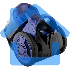 Пылесос BRAYER BR4203 черный/синий, 380/2000 Вт, уборка сухая, пылесборник контейнер 3.5 л