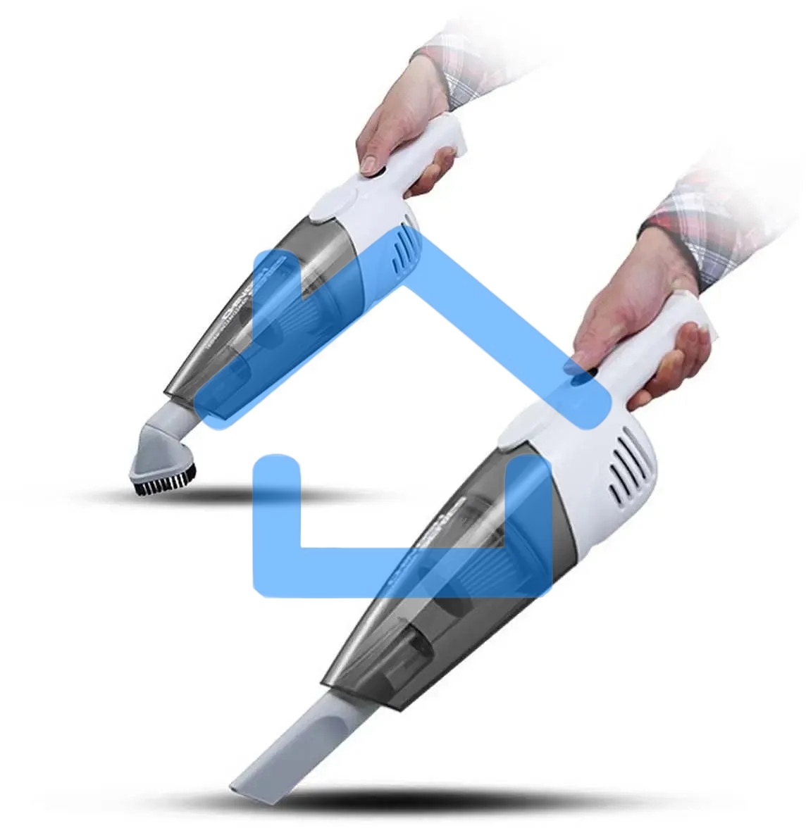 Пылесос вертикальный Deerma DX118C белый/серый, питание от сети, 140 Вт, уборка сухая, пылесборник 1.2 л