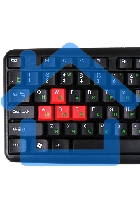 Клавиатура проводная NAKATOMI KN-02U USB черный-красный