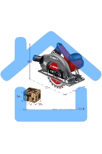 Пила дисковая, 90гр-65 мм, диск 190 мм, 1600 Вт, Зубр ПД-65