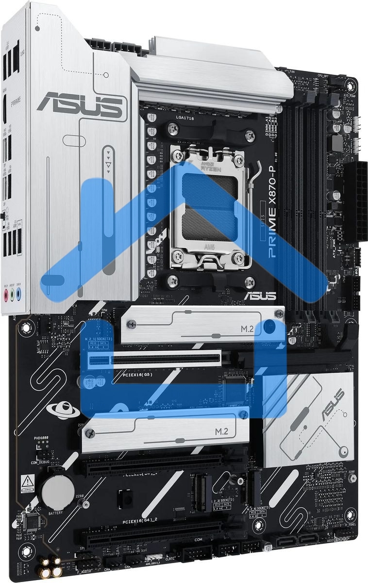 Материнская плата ASUS PRIME X870-P, AM5, AMD X870, 4xDDR5, 2xSATA, 4xM.2, 1xPCIe 5.0 x16, 2xPCIe 4.0 x1, 1xHDMI, 2xUSB-C, 1x 2.5Gb LAN, 4xUSB-A 3.2 Gen 1, 1xUSB-A 3.2 Gen 2, 4xUSB-A 2.0, 3x3.5 мм, 7.1, ATX