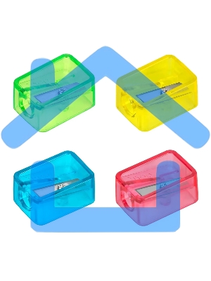 Точилка для карандашей ручная Deli EH034 Comico, 1 отверстие, пластик, ассорти