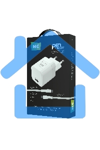 Зарядное устройство MORE CHOICE (4620202555854) NC86a 1Type-C 3.0A PD 20W для Type-C Type-C, белый