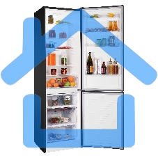 Холодильник Nordfrost NRB 154 B черный матовый двухкамерный 238/115 л морозилка снизу, капельная система