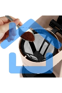 Кофеварка капельная Kitfort КТ-7303 бежевый/черный, исп. кофе - молотый, 0.84 л, 800 Вт.