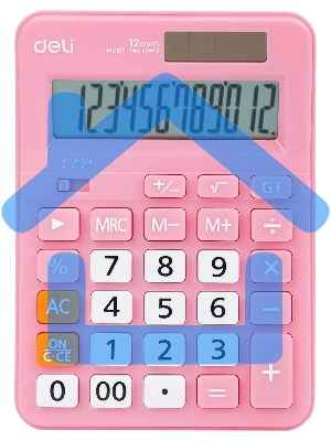 Калькулятор настольный Deli EM210FPINK розовый 12-разр.