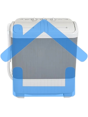 Стиральная машина полуавтоматическая Фея СМП 60 Н светло серый-серый, загрузка вертикальная 6 кг, 1320 об/мин., класс: А