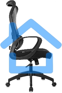 Кресло руководителя Бюрократ Sigma 2 черный сетка/ткань крестов. пластик