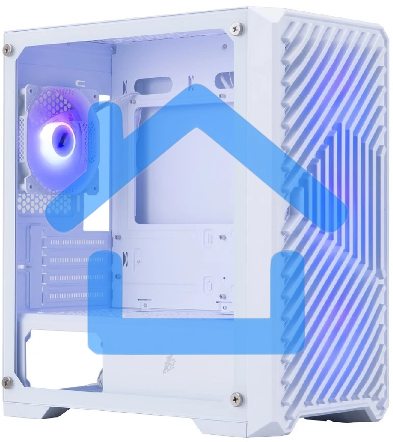 Компьютерный корпус 1STPLAYER TRILOBITE T5 ARGB белый / mATX / 4x120мм ARGB fans / T5-WH-4F7-W