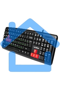 Клавиатура проводная NAKATOMI KN-02U USB черный-красный