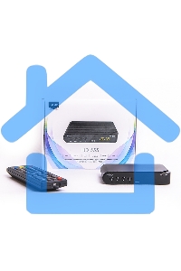 Ресивер эфирный цифровой DVB-T2 HD HD-555 пластик, дисплей, Эфир