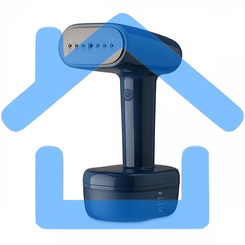 Ручной отпариватель BQ SG1007H, синий, 1800Вт, 2 в 1: Отпаривание и глажка, Быстрый нагрев, Вертикальное и горизонтальное отпаривание, Сухая глажка, Щетка-насадка в комплекте, Резервуар для воды 260 мл, Постоянный пар до 35 г/мин, Тефлоновое покрытие подо