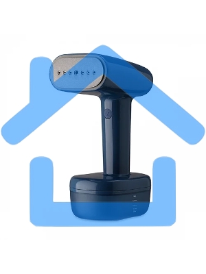 Ручной отпариватель BQ SG1007H, синий, 1800Вт, 2 в 1: Отпаривание и глажка, Быстрый нагрев, Вертикальное и горизонтальное отпаривание, Сухая глажка, Щетка-насадка в комплекте, Резервуар для воды 260 мл, Постоянный пар до 35 г/мин, Тефлоновое покрытие подо