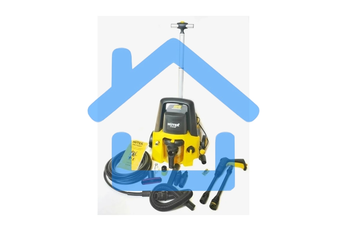 Минимойка-пылесос Huter W150-MF желтый/черный, 1700 Вт, 365 л/ч, 8 м