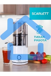 Соковыжималка шнековая Scarlett SC-JE50S63 400Вт рез.сок.:600мл. белый