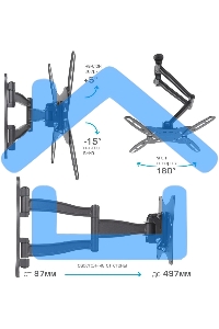 Кронштейн для телевизора Kromax TECHNO-5 серый 15