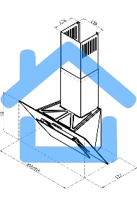 Вытяжка наклонная LEX MIRA G 600 белая, 59.5 см, 700 куб. м/ч, 49 дБ