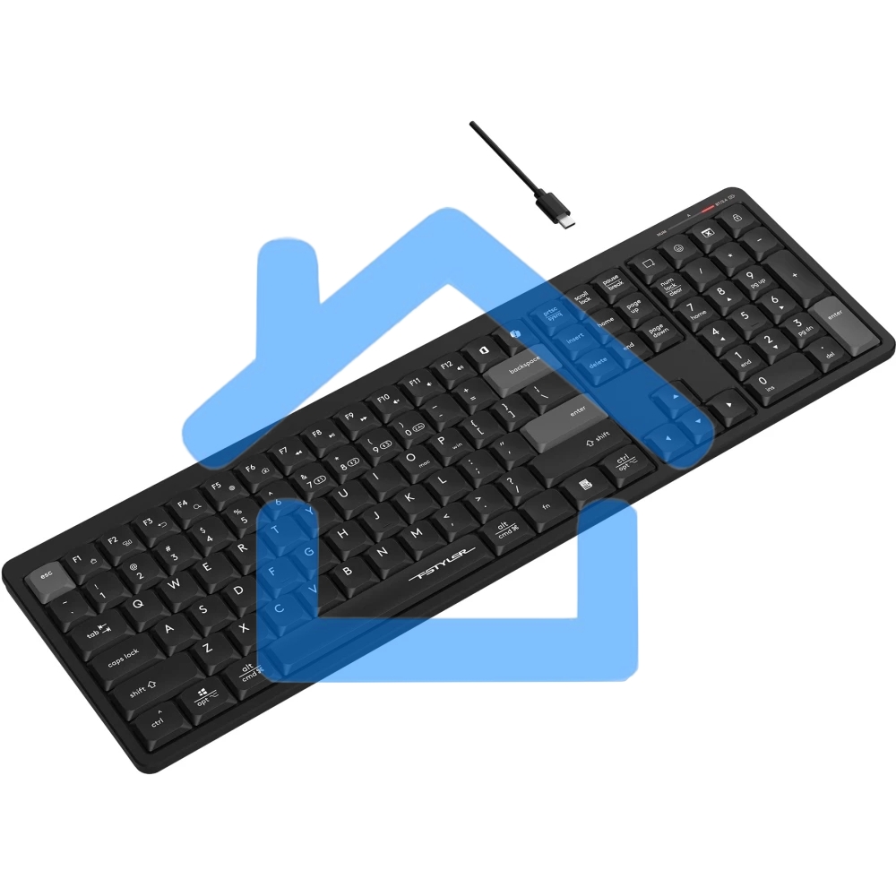 Клавиатура беспроводная A4Tech Fstyler FBX55C черный USB BT/Radio slim Multimedia (FBX55C)