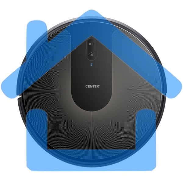 Робот-пылесос Centek CT-2721 черный, 2600 мAч Li-Ion, уборка сухая/влажная, пылесборник контейнер 0.68 л