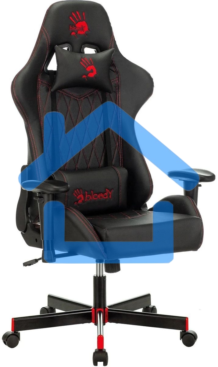 Кресло игровое A4Tech Bloody GC-800 черный ромбик, эко.кожа