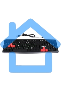 Клавиатура проводная NAKATOMI KN-02U USB черный-красный