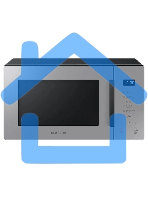 Микроволновая печь Samsung MS23T5018AG/BW серый, 23 л, 800 Вт, переключатели - сенсор