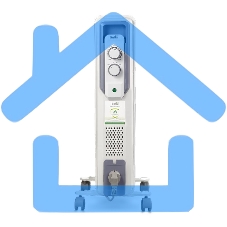 Обогреватель масляный Ballu CUBE BOH/CB-07W (7 секций), белый, 1500 Вт, 15 м2, механический термостат