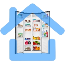 Холодильник Maunfeld MFF177NFSE нержавеющая сталь двухкамерный 263/170л морозилка сбоку, No Frost, Side by Side