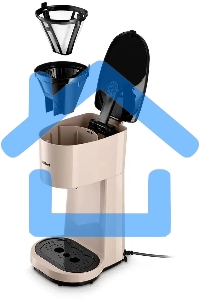 Кофеварка капельная Kitfort КТ-7303 бежевый/черный, исп. кофе - молотый, 0.84 л, 800 Вт.