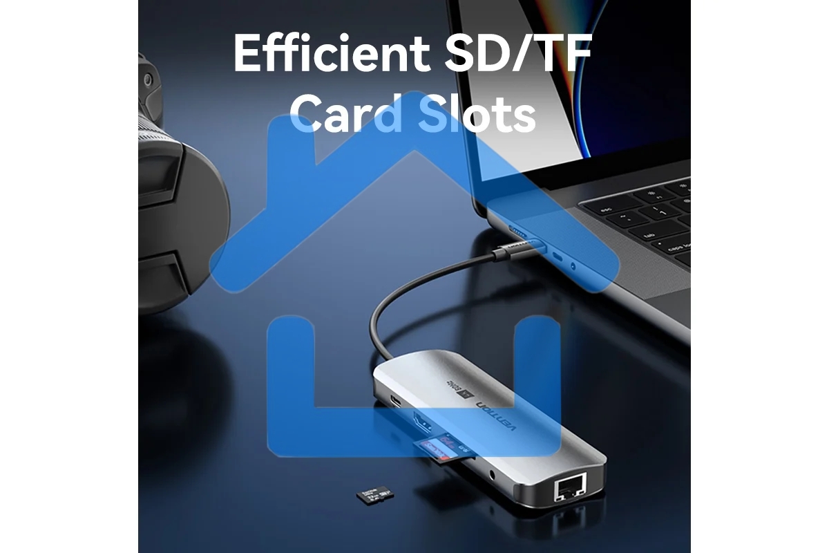 Мультифункциональный хаб Vention USB Type C 9 в 1