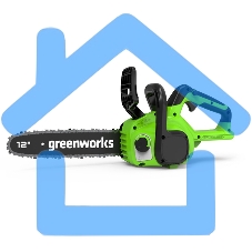 Цепная пила аккумуляторная GreenWorks GD24CS30K4, 24V, 30см, бесщеточная, c АКБ 4 А·ч и ЗУ (2007007UB)