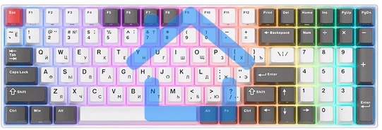 Клавиатура Royal Kludge RK100 Brown switch/Grey/Red/White