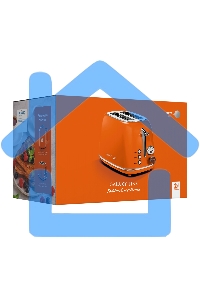 Тостер Galaxy Line GL 2921, апельсиновый фреш, металл, 900 Вт, 6 степеней поджарки