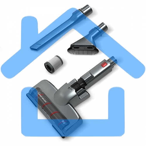 Беспроводной пылесос BQ VCA0202H серый, питание от аккумулятора, 50 Вт, уборка сухая, пылесборник 0.6 л, работа от АКБ max 30 мин.