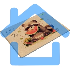 Альбом для рисования Silwerhof 12л. A4 Акварель на крафте 4 дизайна, картон скрепка