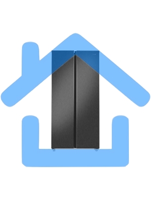 Холодильник Maunfeld MFF177NFSE нержавеющая сталь двухкамерный 263/170л морозилка сбоку, No Frost, Side by Side