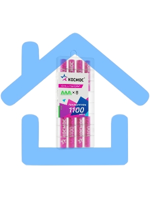 Аккумулятор R03 NI-MH 1100мА.ч 8B (уп.8шт) Космос KOCR03NIMH1100mAh8B