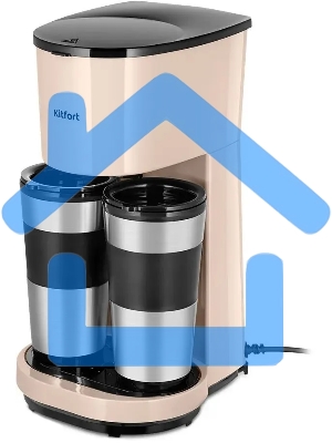 Кофеварка капельная Kitfort КТ-7303 бежевый/черный, исп. кофе - молотый, 0.84 л, 800 Вт.