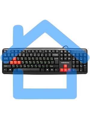 Клавиатура проводная NAKATOMI KN-02U USB черный-красный