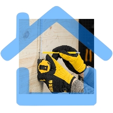 Рулетка 3м х 16мм, двухкомп. корпус, магнитный обрезиненный зацеп Denzel