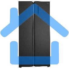 Холодильник HIBERG RFS-480DX NFB инвертер графитовый черный двухкамерный 271/165л морозилка сбоку Side-by-Side