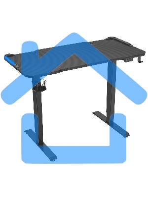 Стол Cactus CS-ED-GBK столешница МДФ карбон, каркас черный
