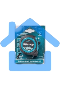 Рулетка Komfortabel, 5 м х 25 мм, обрезиненный корпус Gross