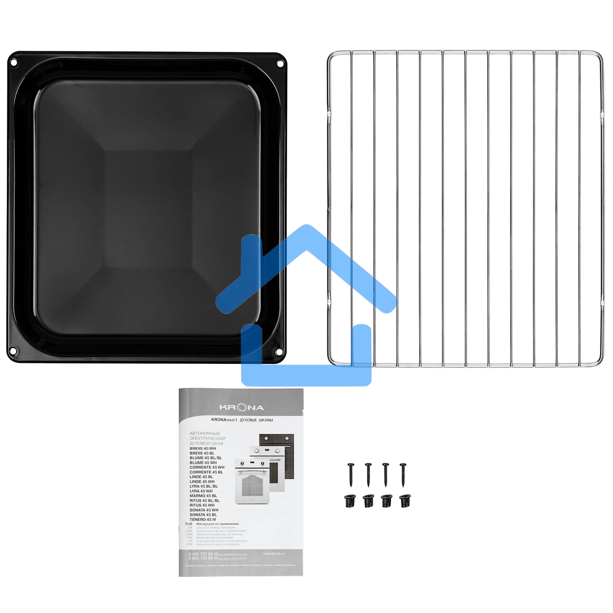 Духовой шкаф электрический Krona LINDE 45 BL черный