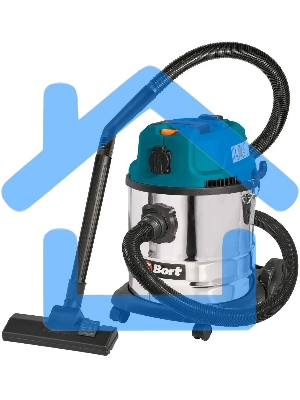 Строительный пылесос Bort BSS-1620-Storm синий, 270/1600 Вт, уборка сухая/влажная, пылесборник мешок/контейнер, 20 л