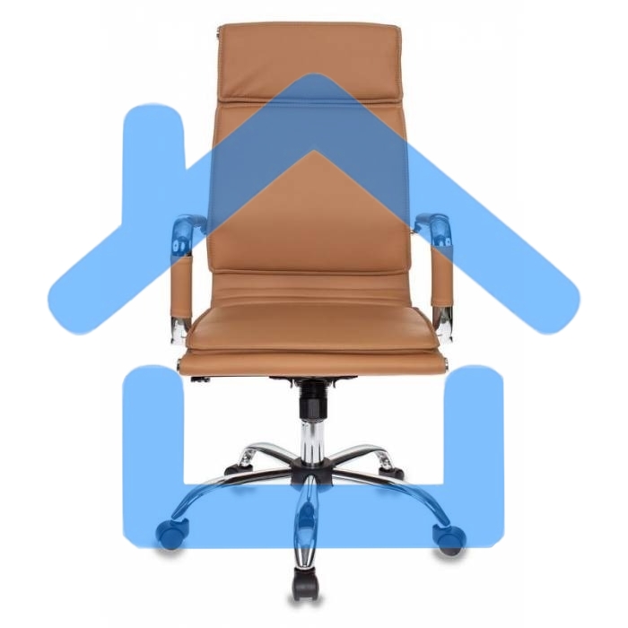 Кресло руководителя Бюрократ CH-993/camel светло-коричневый, искусственная кожа, крестовина хромированная